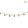 14K Blue Topaz Necklace chain