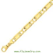 14K Gold 10.6mm Polished Fancy Link Bracelet