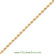 14K Gold 3mm Diamond-Cut Rope With Lobster Clasp Chain