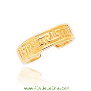 14K Gold Greek Toe Ring
