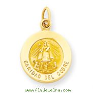 14K Gold Our Lady of Cuba Medal Charm