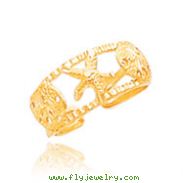 14K Gold Starfish Toe Ring