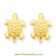 14k Turtle Post Earrings