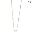 14K Two-Tone Gold Mirror Beaded Necklace