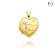 14K Yellow Gold & Rhodium Heart-Shaped 