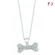 Diamond bone necklace