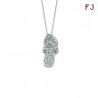 Diamond flip flop necklace