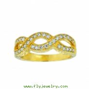 Diamond twisted ring