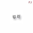 Karat Platinum .25ctw Round Diamond Screwback Earrings