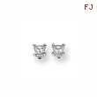 Karat Platinum .500ctw Princess Diamond Screwback Earrings