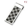 Stainless Steel Black and Grey Carbon Fiber Money Clip