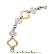 Stainless Steel Gold IP Plated Fancy Link Bracelet