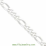 Sterling Silver 15mm Figaro Chain anklet