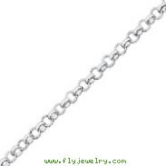 Sterling Silver 3.5mm Fancy Rolo Chain Bracelet