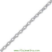 Sterling Silver 3mm Fancy Rolo Chain Bracelet
