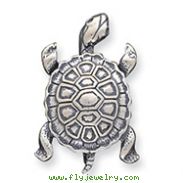 Sterling Silver Antiqued Turtle Pin
