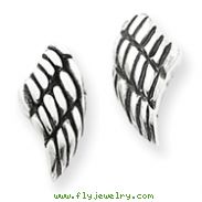 Sterling Silver Antiqued Wing Post Earrings