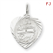 Sterling Silver On Graduation Day Heart Disc Charm