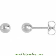 Sterling Silver Pair Ball Earrings With Backs