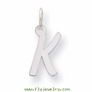 Sterling Silver Small Initial K Charm