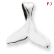 Sterling Silver Small Whale Tail Pendant
