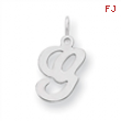 Sterling Silver Stamped Initial G