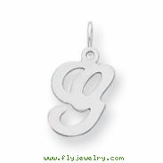 Sterling Silver Stamped Initial G