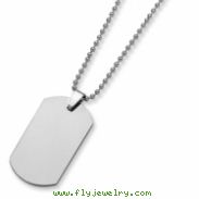 Tungsten Polished Dog Tag Necklace chain