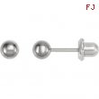 04.00 MM Polished TITANIUM BALL PIERCING EARRING