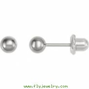 04.00 MM Polished TITANIUM BALL PIERCING EARRING