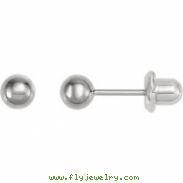 04.00 MM Polished TITANIUM BALL PIERCING EARRING