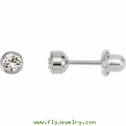 04.00 MM Polished TITANIUM BEZEL SET CRYSTAL