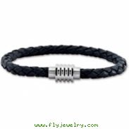 08.50 Inch 6mm Leather Bracelet