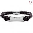 08.50 INCH NONE 3MM LEATHER BRACELE