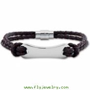 08.50 INCH NONE 3MM LEATHER BRACELE