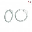 1 Pointer hoop earrings/patented snap lock