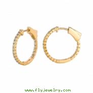 1 Pointer hoop earrings/patented snap lock