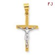 10k & Rhodium Crucifix Charm