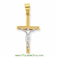 10k & Rhodium Crucifix Charm