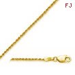 10K 1.20mm Diamond Cut Rope Chain