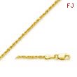 10K 1.5mm Diamond Cut Rope Chain