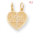 10k 2 Piece Break-Apart Best Friend Heart Charm