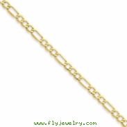 10k 4.75mmSemi-Solid Figaro Chain