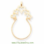 10k 5 Hearts Charm Holder
