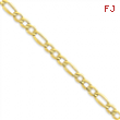 10k 7.3mm Semi-Solid Figaro Chain