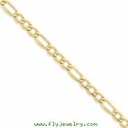 10k 7.3mm Semi-Solid Figaro Chain