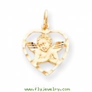 10k ANGEL HEART CHARM