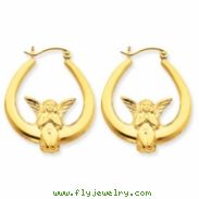 10k Angel Hoop Earrings