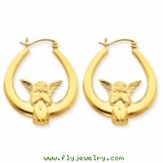 10k Angel Hoop Earrings