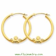 10k ANGEL HOOP EARRINGS